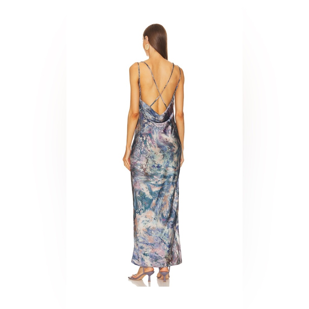 Revolve Michael Costello Braxton Dress in Oil Abstract Print XXS - Picture 4 of 6